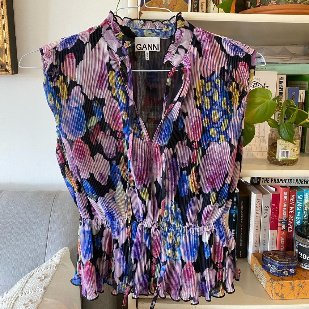 Ganni floral blouse